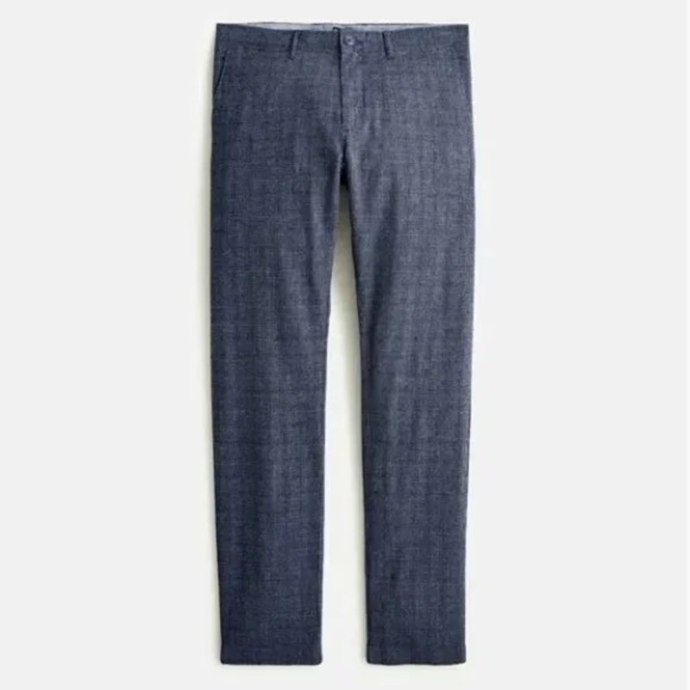 Banana‎ Republic Kentfield Pants Micro Dots Mens 35x27.5 Blue Short Inseam